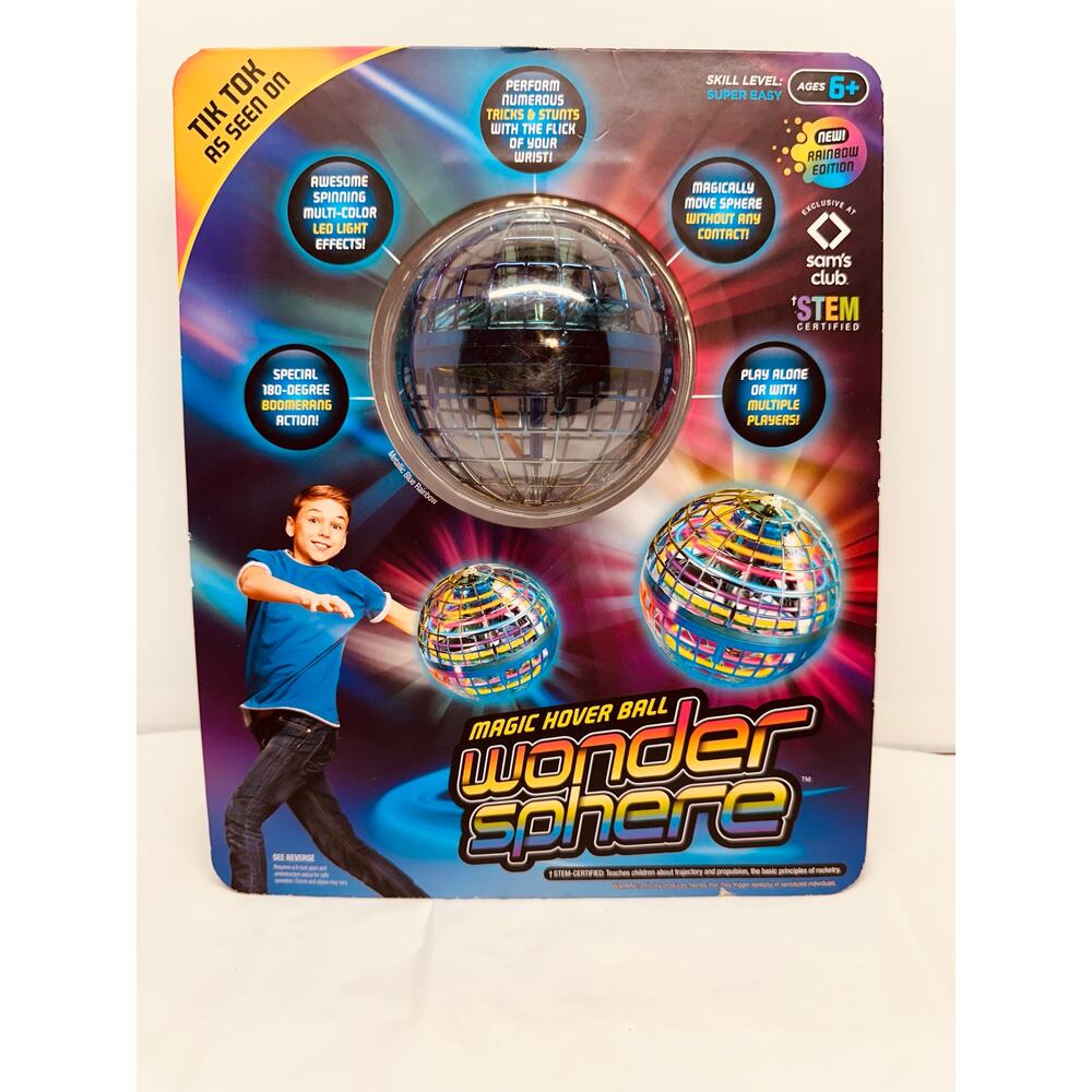 Wonder Sphere Magic Hover Ball Rainbow Edition - STEM Certified Boomerang New